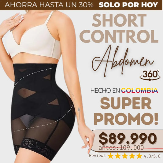 SHORT FAJA COMPRESIÓN CRUZADA 360°