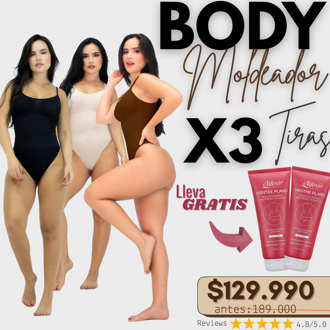 BODY CONTROL DE ABDOMEN X3+ CREMA REDUCTORA GRATIS 🔥