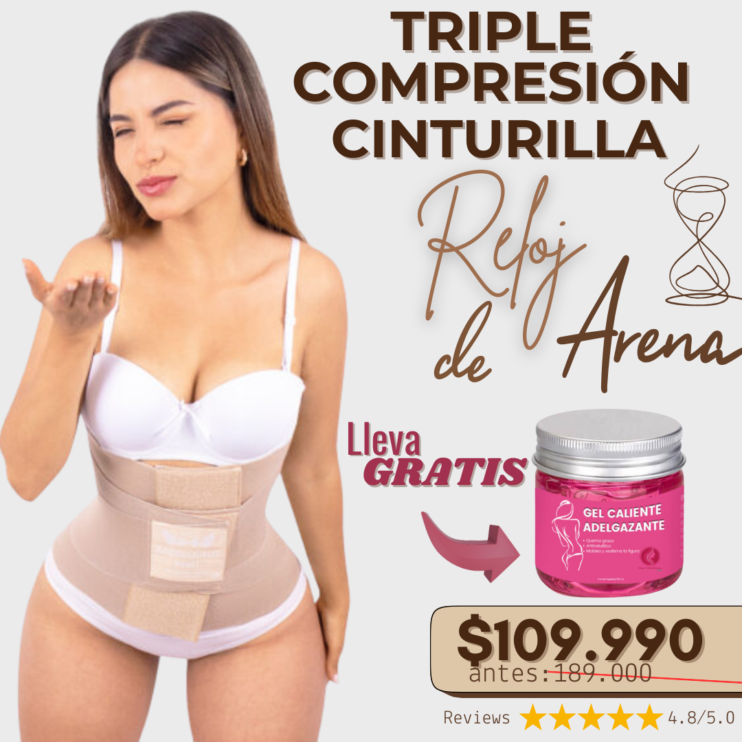 CINTURILLA TRIPLE COMPRESION+GEL GRATIS 🔥