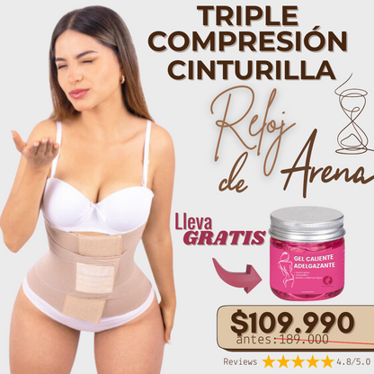 CINTURILLA TRIPLE COMPRESION+GEL GRATIS 🔥